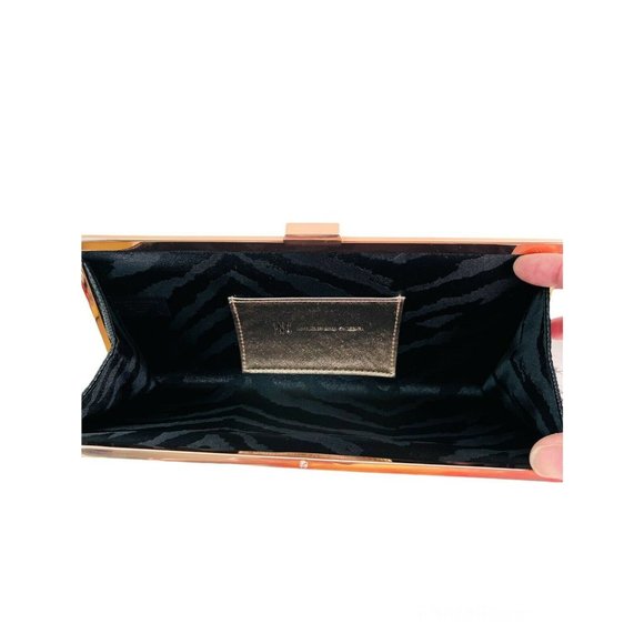 Clutch Purse "Love" Bling INC International Concepts Black Gold 10.25" x 5" NEW - Picture 7 of 11